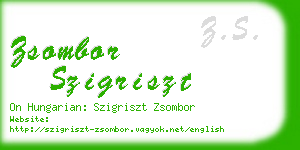 zsombor szigriszt business card